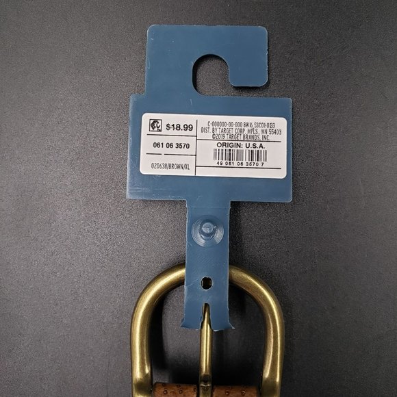 Universal Thread Womens Belt Brown Leather Studded - Picture 5 of 6